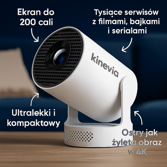 KINEVIA VISION 4K™ - All-in-One Smart Projektor z WI-FI i Androidem